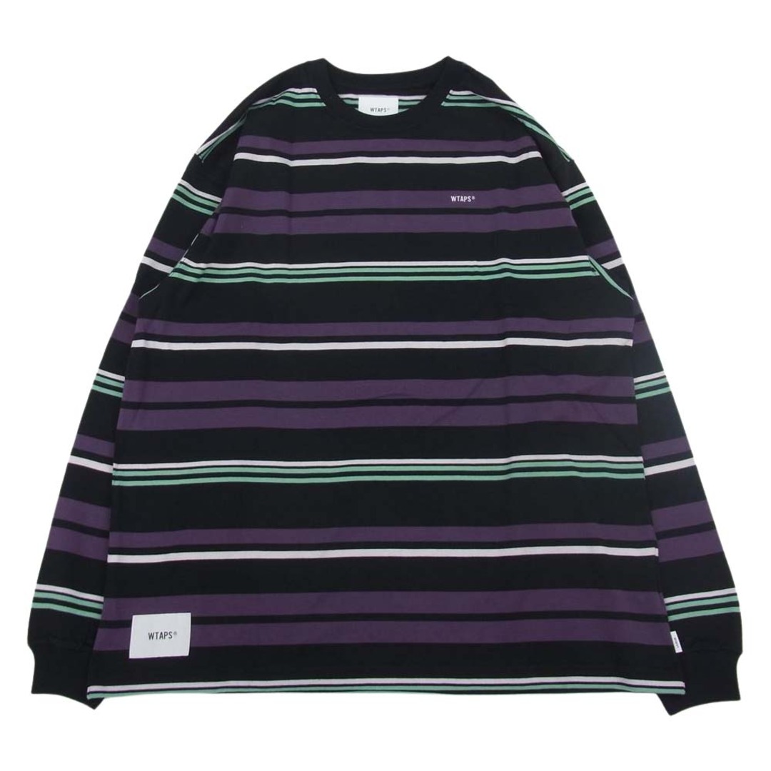 WTAPS ダブルタップス 21AW 212ATDT-CSM36 JAM LS TEE ボーダー 長袖 Tシャツ カットソー ブラック系 03