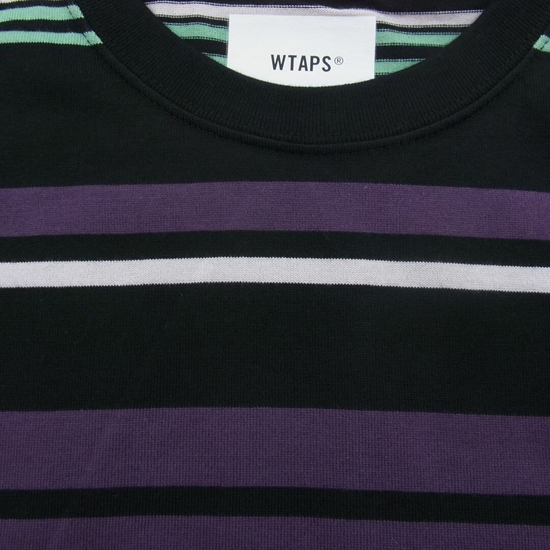 WTAPS ダブルタップス 21AW 212ATDT-CSM36 JAM LS TEE ボーダー 長袖 Tシャツ カットソー ブラック系 03