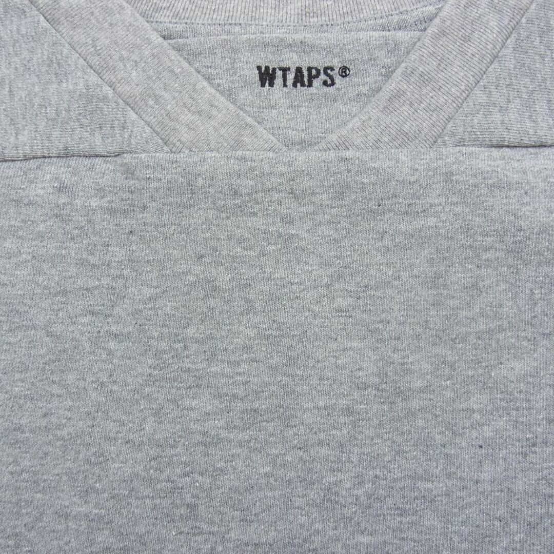 W)taps(ダブルタップス)のWTAPS ダブルタップス 21SS 211ATDT-CSM31 QB SS COTTON フットボール Tシャツ グレー系 03【極上美品】【中古】 メンズのトップス(シャツ)の商品写真