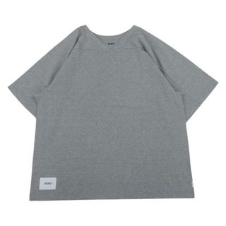 ダブルタップス(W)taps)のWTAPS ダブルタップス 21SS 211ATDT-CSM31 QB SS COTTON フットボール Tシャツ グレー系 03【極上美品】【中古】(シャツ)