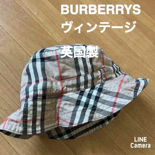 バーバリー(BURBERRY)のお値下げ不可　BURBERRYS ヴィンテージ 英国製　ノバチェックハット　帽子(ハット)