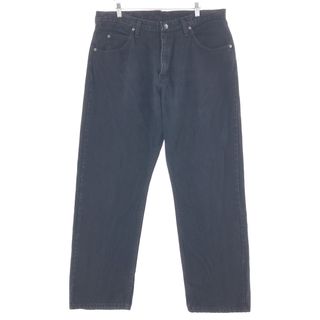 ラングラー(Wrangler)の古着 ラングラー Wrangler RELAXED FIT ブラックジーンズ デニムパンツ メンズw37 /taa002147(デニム/ジーンズ)