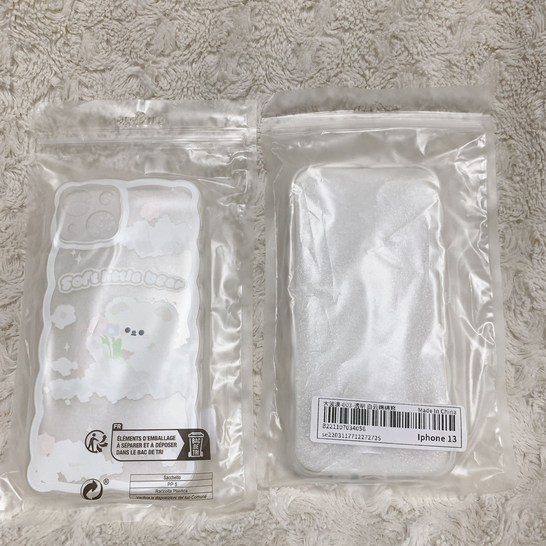 白クマ　新品　iPhone 13 スマホケース　 スマホ/家電/カメラのスマホアクセサリー(iPhoneケース)の商品写真