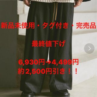 キャスパージョン(Casper John)のCasper John Daddy slacks ダディスラックス Mブラック(スラックス)