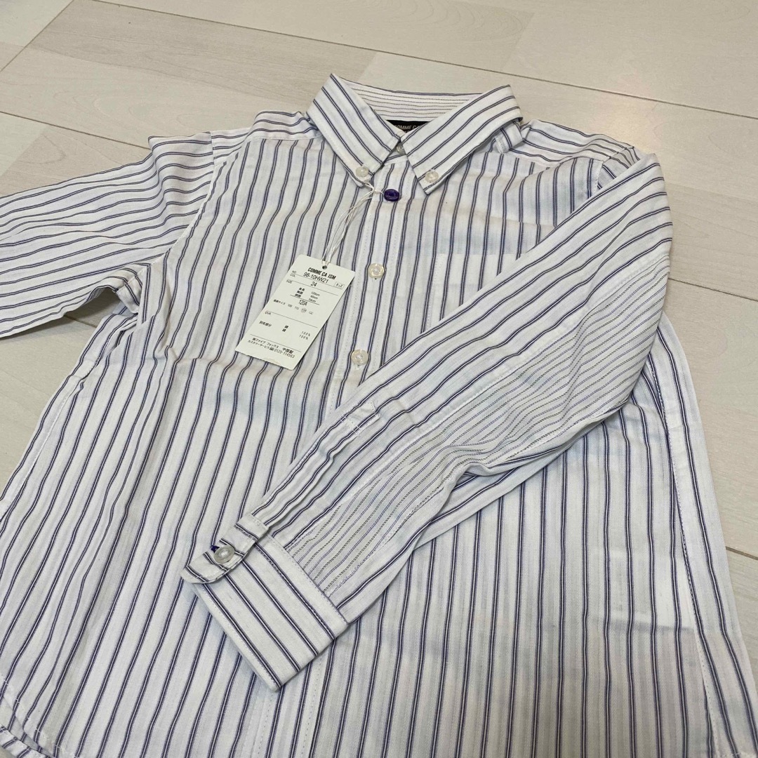 COMME CA ISM(コムサイズム)の120ストライプワイシャツ キッズ/ベビー/マタニティのキッズ服男の子用(90cm~)(ドレス/フォーマル)の商品写真