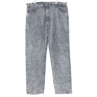 リーバイス(Levi's)の古着 90年代 リーバイス Levi's 505 REGULAR FIT STRAIGHT LEG ケミカルウォッシュ テーパードブラックデニム デニムパンツ USA製 メンズw41 ヴィンテージ /taa000773(デニム/ジーンズ)