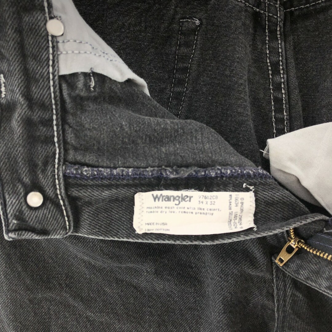 90年代 ラングラー Wrangler ジーンズ デニムパンツ USA製 メンズw33 ヴィンテージ /taa001251グレー系灰色柄