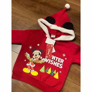 ミッキーマウス(ミッキーマウス)の【大人気！】【ディズニー】 クリスマス サンタ バースデイ ミッキー (Tシャツ/カットソー)