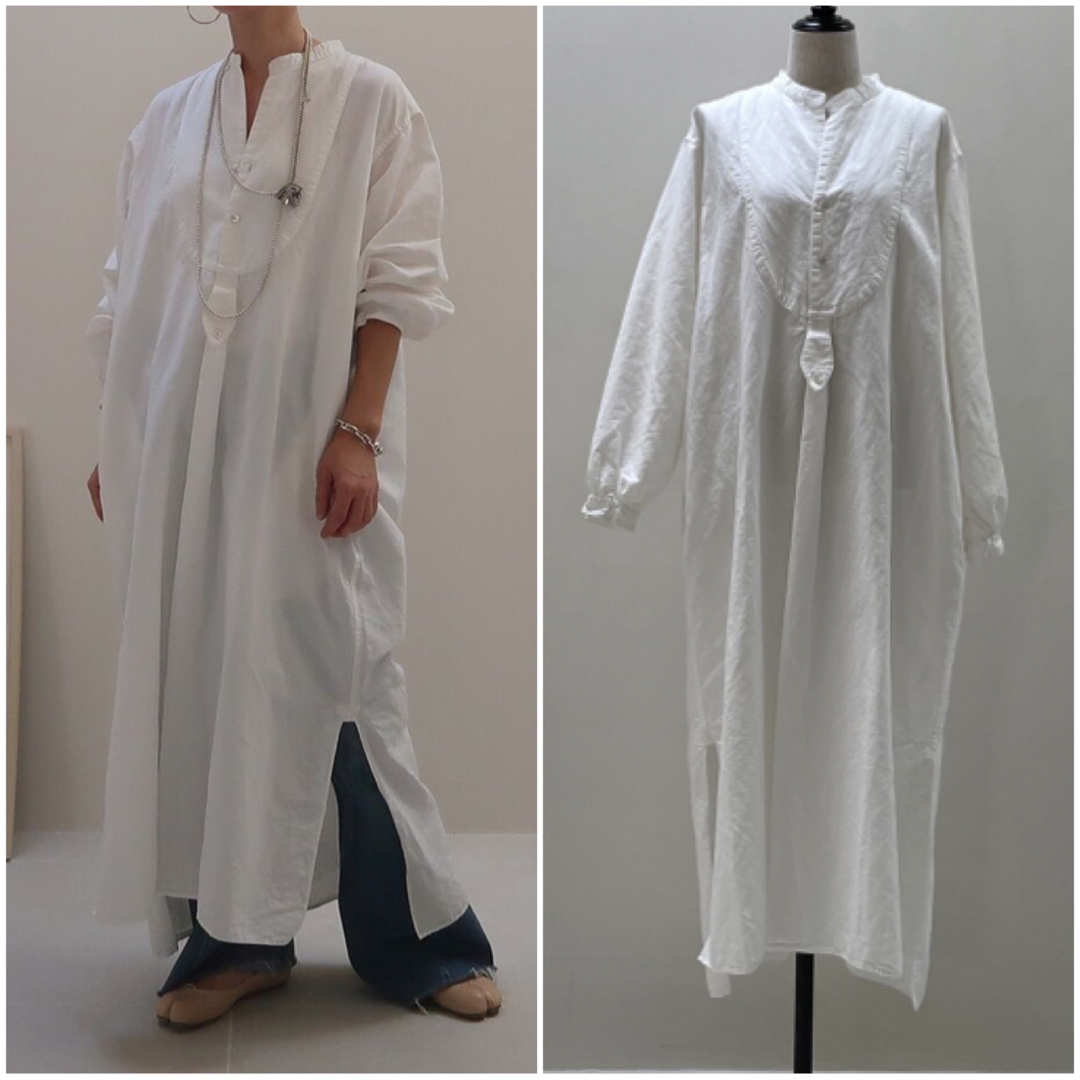 Argue cotton linen dressコットンリネンギャザーワンピース