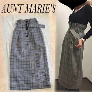 アントマリーズ(Aunt Marie's)のAUNT MARIE'S♡ベルト付きチェックロングスカート(ロングスカート)