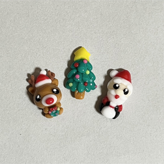 3Dネイルパーツクリスマス サンタ トナカイ ツリー(デコパーツ)