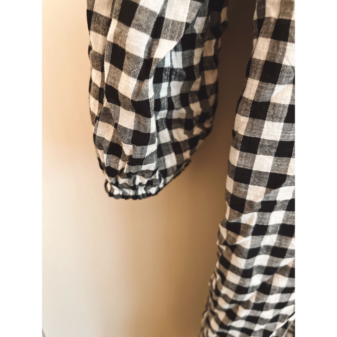 SM2(サマンサモスモス)のワンピース　チェック　黒白　羽織 レディースのワンピース(ロングワンピース/マキシワンピース)の商品写真