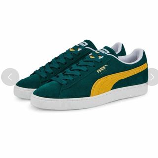 プーマ(PUMA)のPUMA  プーマ　スエード　チームスⅡ  グリーン x マスタード　22.5 (スニーカー)