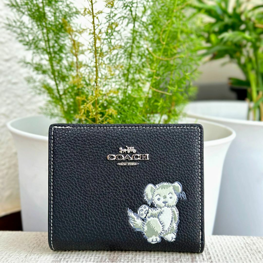 COACH - コーチ　CC920 Coach 折財布　黒　ブラック　ネコ　猫　新品　未使用