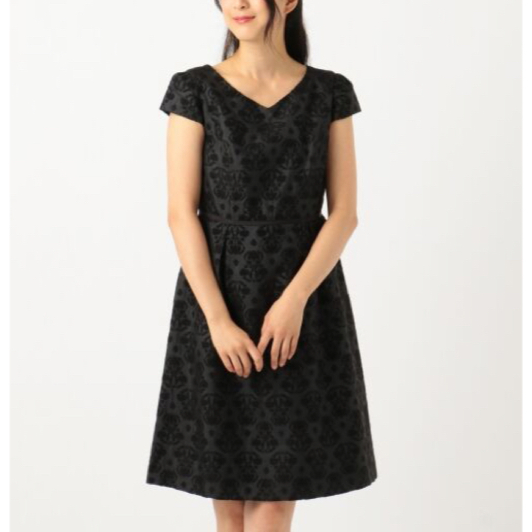 anySiS(エニィスィス)のanySiS レディジャガード ワンピース ドレス 黒 結婚式 お呼ばれ レディースのフォーマル/ドレス(ミディアムドレス)の商品写真
