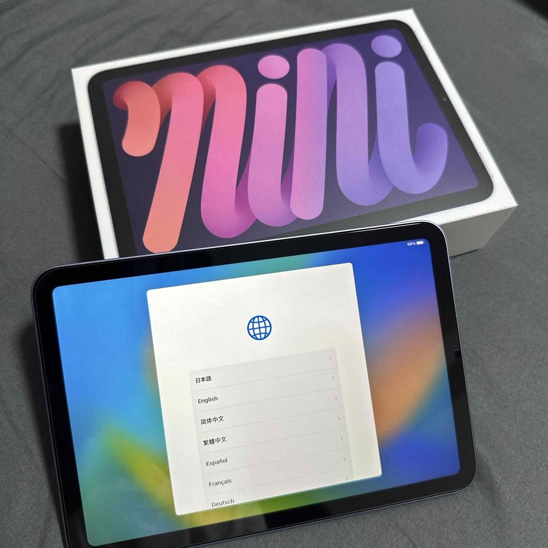 （美品）アップル iPad mini 第6世代 WiFi 64GB パープル