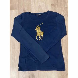 ポロラルフローレン(POLO RALPH LAUREN)のラルフローレン ネイビー カットソー  ビッグポニー 綿100% 日本製(Tシャツ/カットソー)