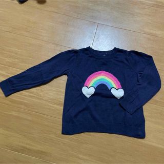 Gap 女の子　薄手　ニット　ネイビー　4T(100cm)(ニット)