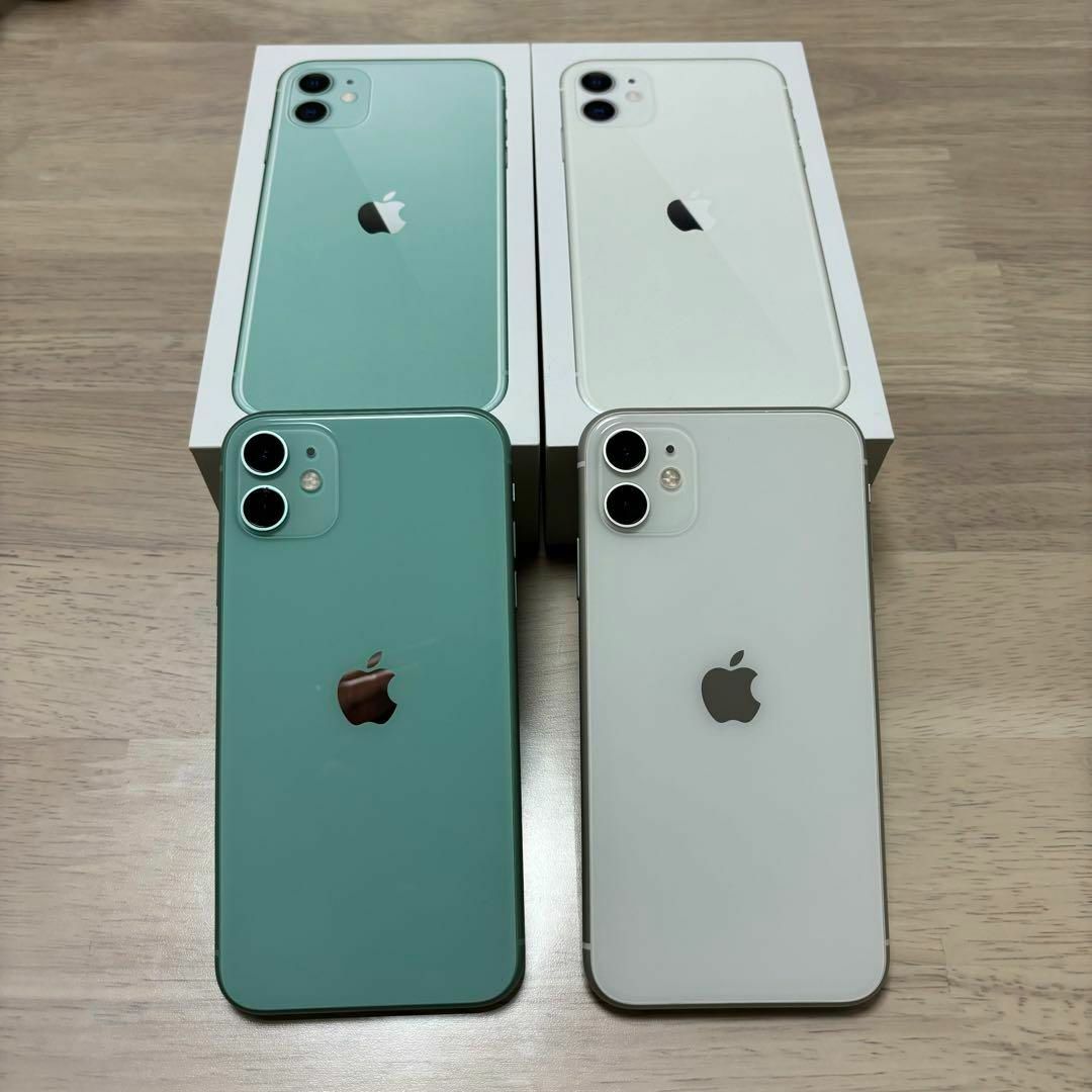 iPhone - iPhone11 64g 2台セット！【グリーン・ホワイト】の通販 by ...