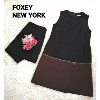 フォクシーニューヨーク(FOXEY NEW YORK)の【美品】完売品　フォクシー ニューヨーク　ワンピース　定価 68,000円(ひざ丈ワンピース)