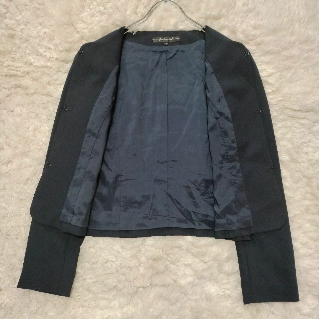 極美品⭐︎primish 東京ソワール ワンピース お受験スーツ 濃紺-