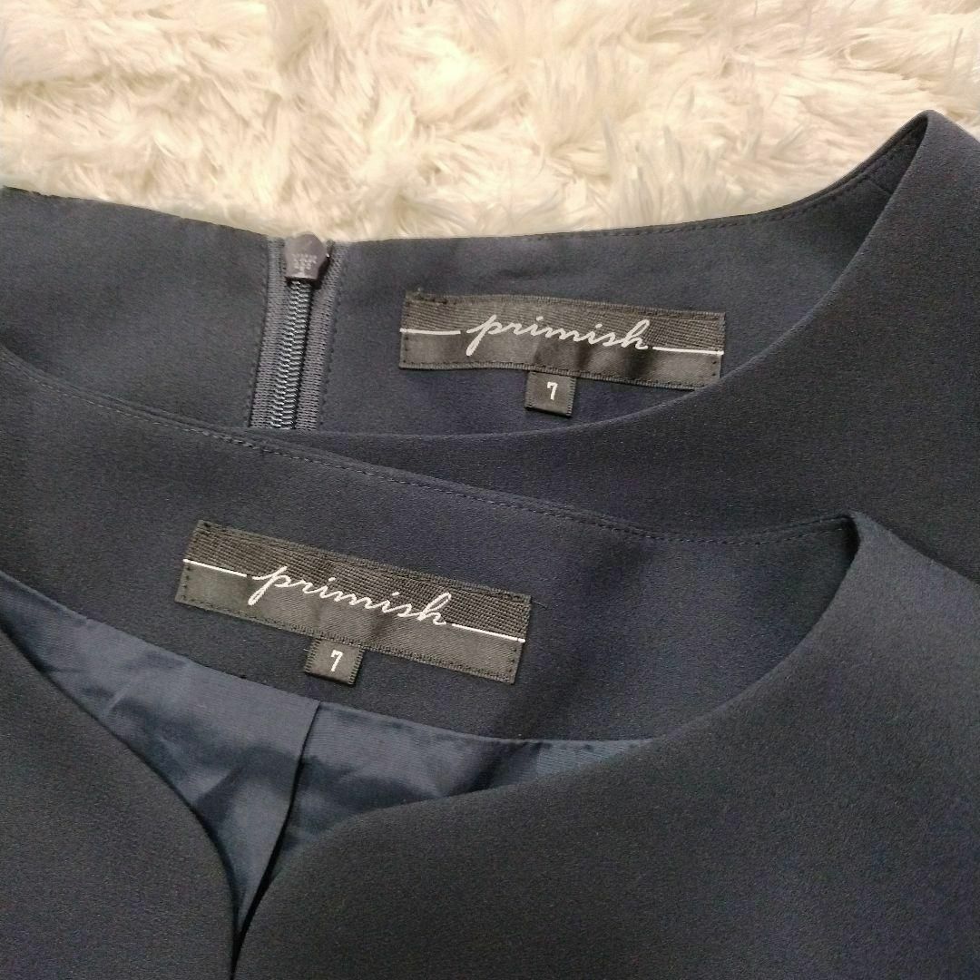 極美品⭐︎primish 東京ソワール ワンピース お受験スーツ 濃紺-