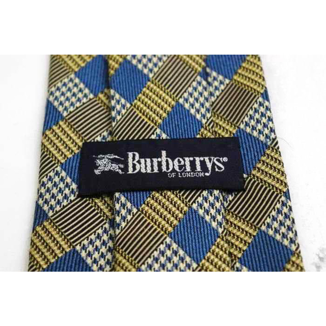 BURBERRY(バーバリー)のバーバリーズ ブランド ネクタイ ホースマーク チェック柄 シルク メンズ ブルー Burberrys メンズのファッション小物(ネクタイ)の商品写真