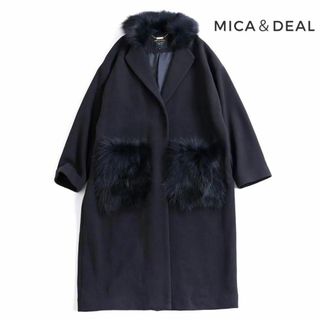 442*マイカ アンド ディール MICA＆DEAL ファー付 コクーンコート