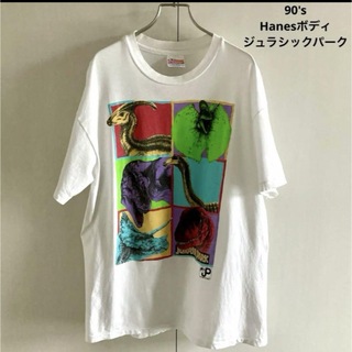 ヘインズ(Hanes)の1993年 アメリカ製 HANES ボディ ジュラシックパーク ムービーTシャツ(Tシャツ/カットソー(半袖/袖なし))