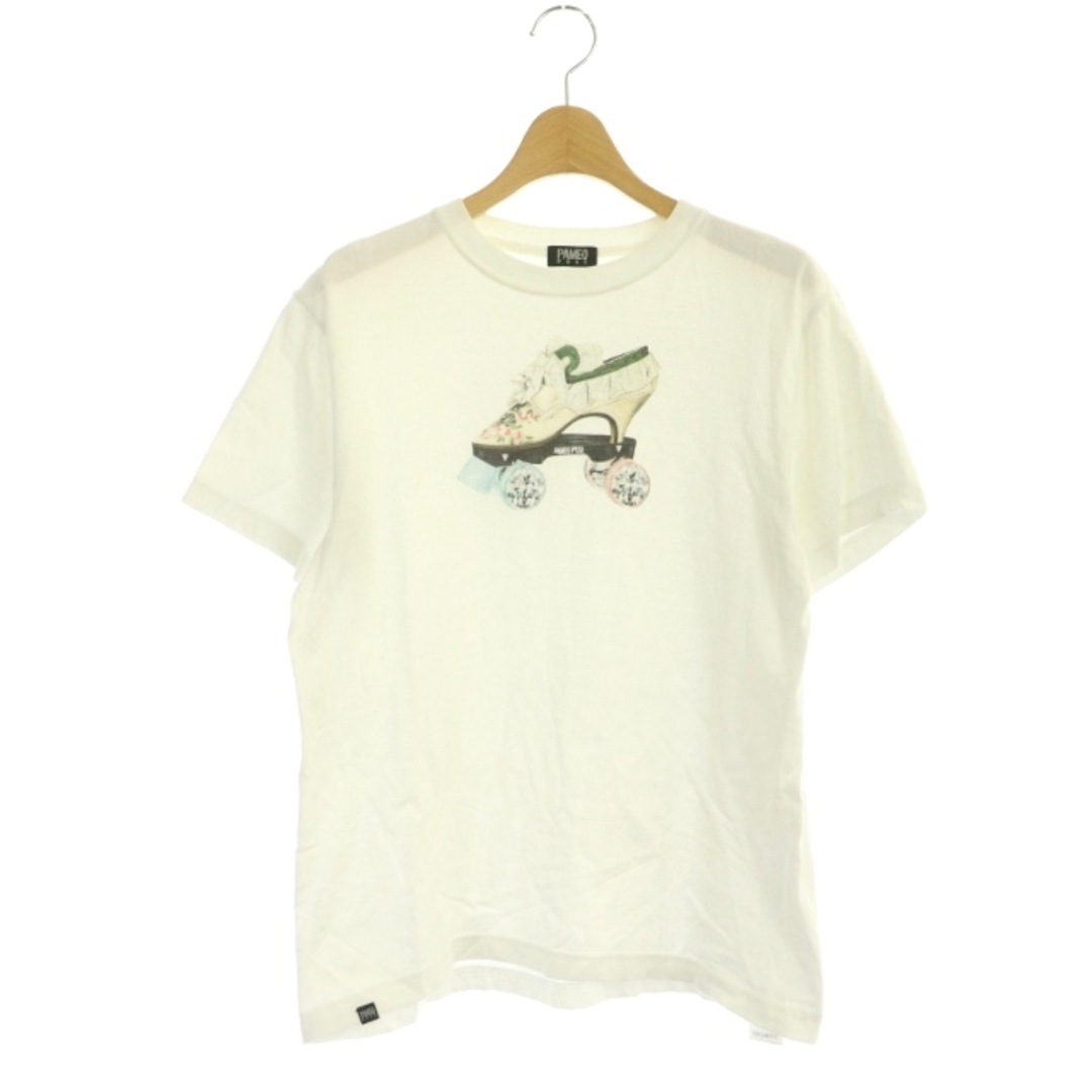 PAMEO POSE(パメオポーズ)のパメオポーズ 22SS Tシャツ カットソー 半袖 プリント コットン S レディースのトップス(Tシャツ(半袖/袖なし))の商品写真
