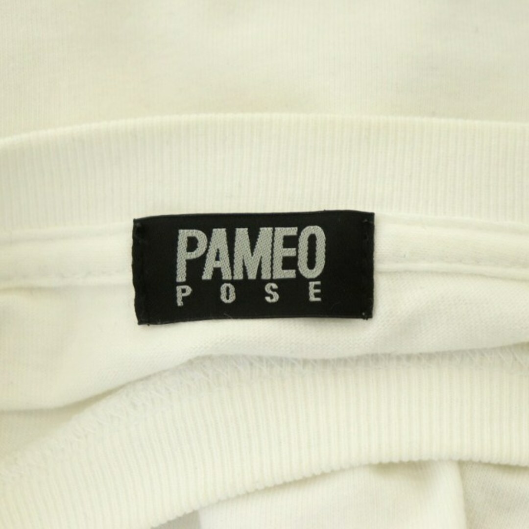 PAMEO POSE(パメオポーズ)のパメオポーズ 22SS Tシャツ カットソー 半袖 プリント コットン S レディースのトップス(Tシャツ(半袖/袖なし))の商品写真