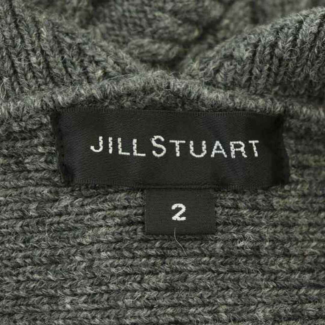 JILLSTUART(ジルスチュアート)のジルスチュアート ケーブルニットワンピース ノースリーブ ロング 2 グレー レディースのワンピース(ロングワンピース/マキシワンピース)の商品写真