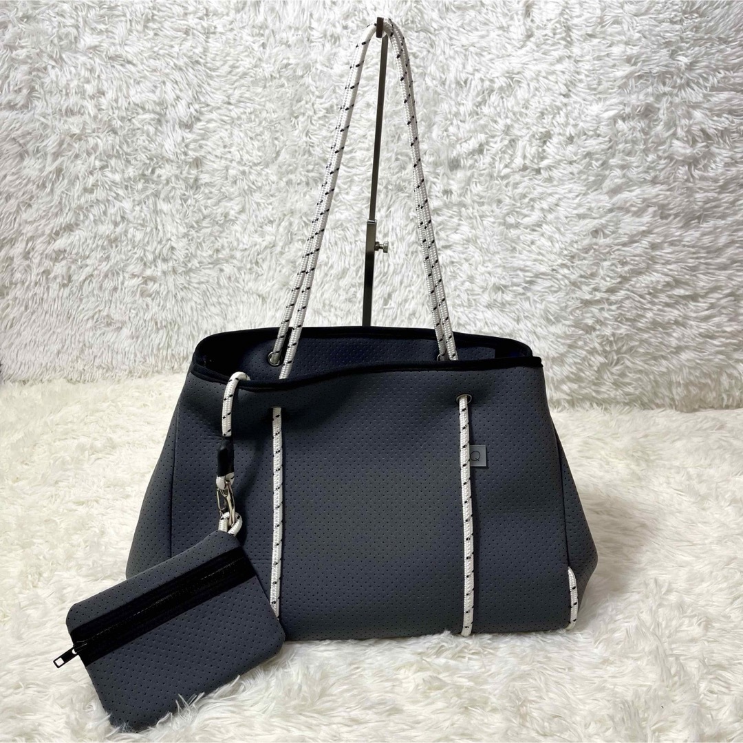 極美品✨q bag paris トートバッグ　マザーズバッグ　ファスナー付き　Ｌ