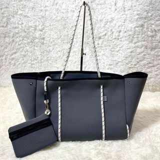 極美品✨q bag paris トートバッグ　マザーズバッグ　ファスナー付き　Ｌ(トートバッグ)