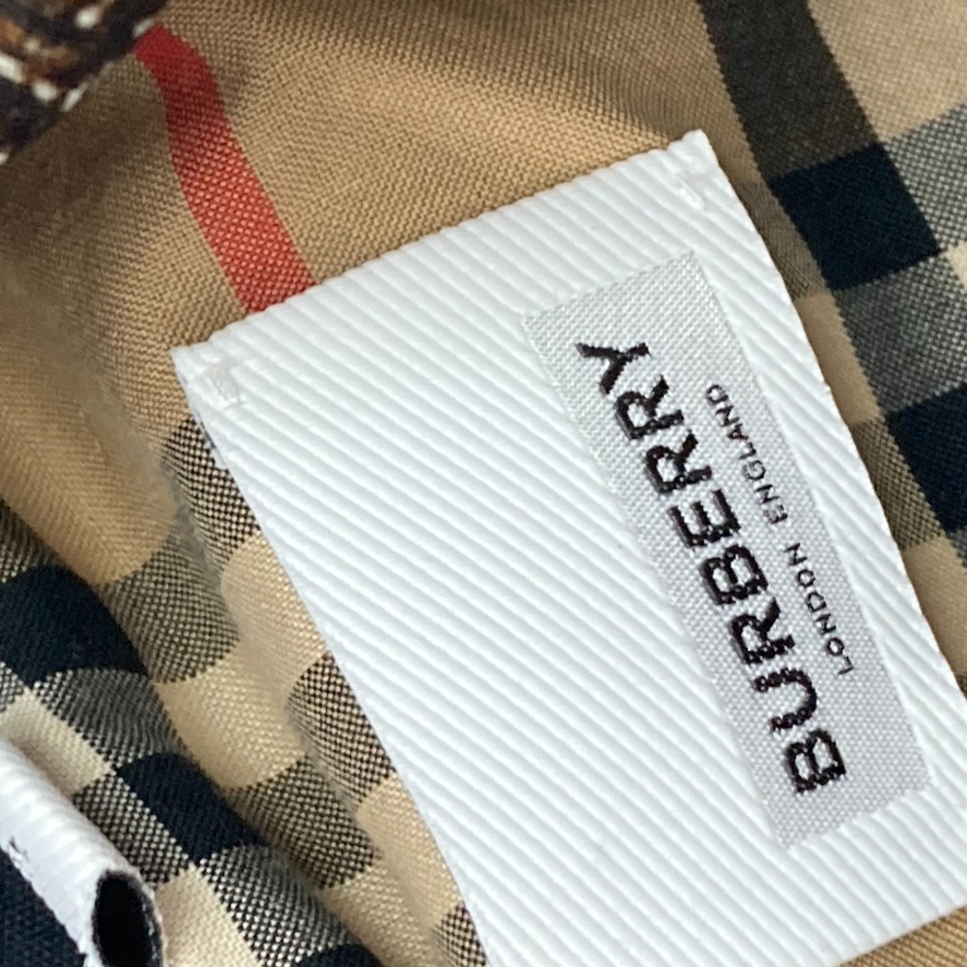 BURBERRY(バーバリー)のバーバリー BURBERRY レオパード 豹 ヒョウ パイソン柄 8022743 チェック ブルゾン フード付き ジャンバー アウター コート 長袖 ロングコート ポリアミド ブラウン レディースのジャケット/アウター(その他)の商品写真