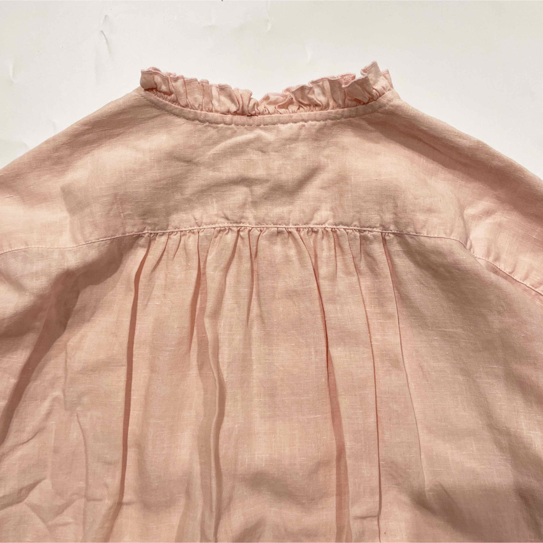 nest robe（ネストローブ）| リネン サクラ染めフリルブラウス