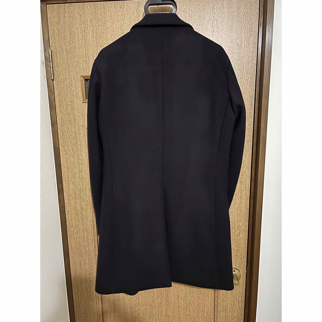 EDIFICE(エディフィス)のEDIFICE  コート　黒　Ｌサイズ   美品中古 メンズのジャケット/アウター(チェスターコート)の商品写真