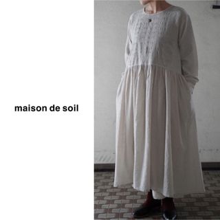 maison de soil（メゾンドソイル）| コットンエンブロイダリードレス