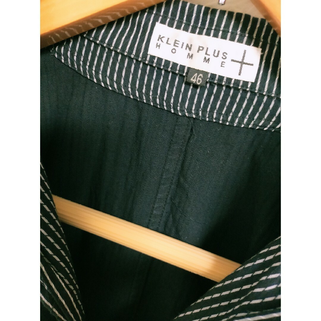 KLEIN PLUS(クランプリュス)の美品★クランプリュスオム シンプル ブラック  長袖 シャツ  フォーマル M メンズのトップス(シャツ)の商品写真