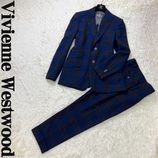 現行！美品！VivienneWestwood オーブロゴウールチェックキャップ