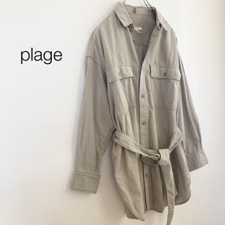 Plage プラージュ カジュアルシャツ F 白x黒xグレー(チェック)