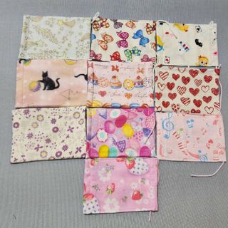 セット①  平面マスク ハンドメイド １０枚(外出用品)