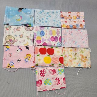 セット④ 平面マスク ハンドメイド １０枚(外出用品)