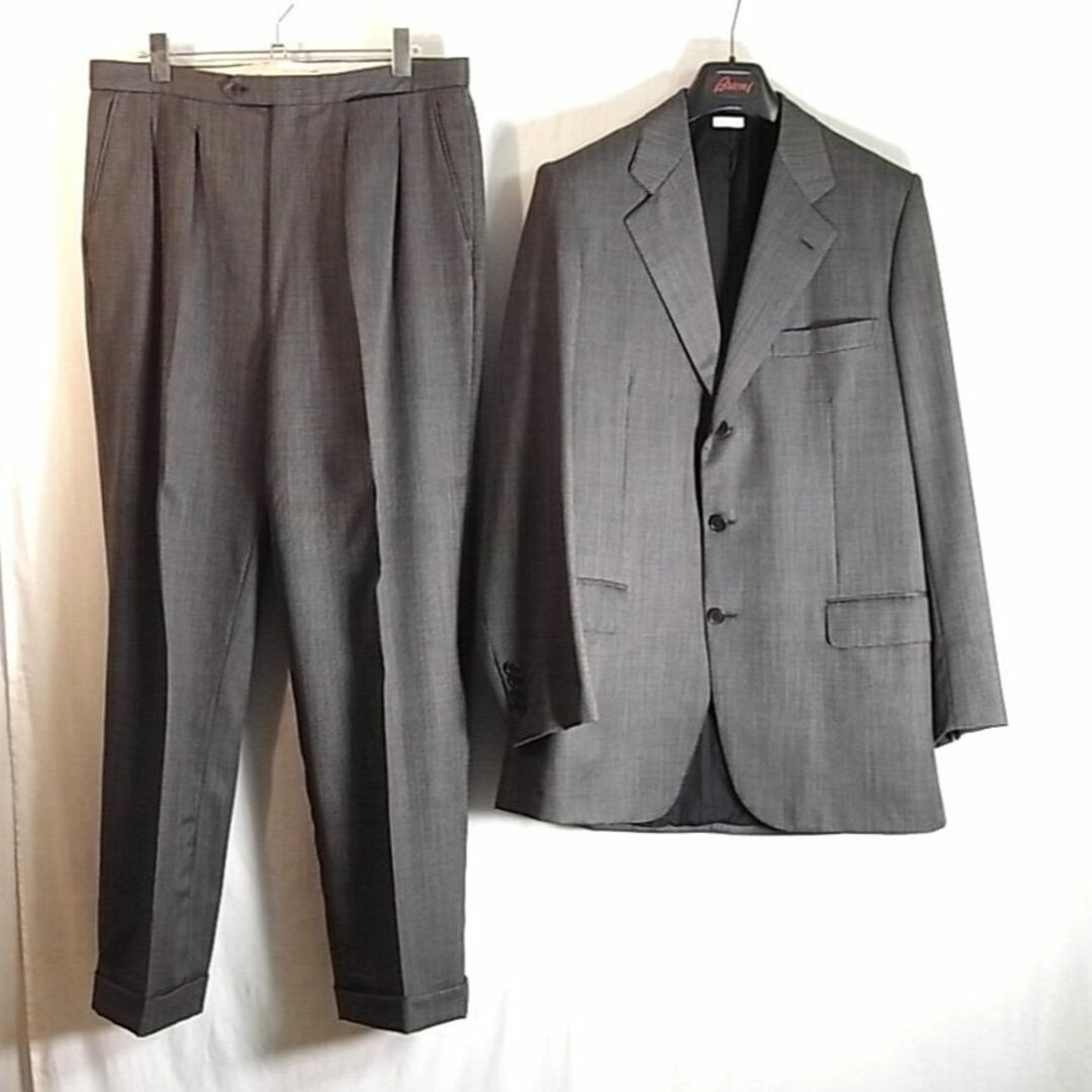 Brioni - sizeXL相当☆美品☆ブリオーニ カシミア混３釦スーツ チャコールグレー