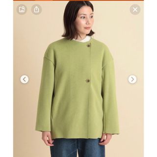 デッサン(Dessin)のデッサン　美品　ニットジャージ　M グリーン(ノーカラージャケット)