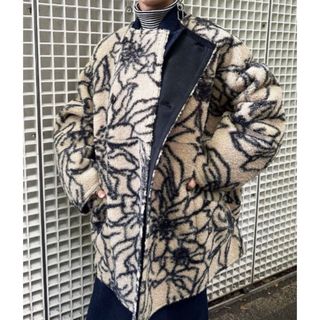 アメリヴィンテージ(Ameri VINTAGE)の最終！新品★REVERSIBLE FAKE BOA MIDI COAT ブラック(ブルゾン)