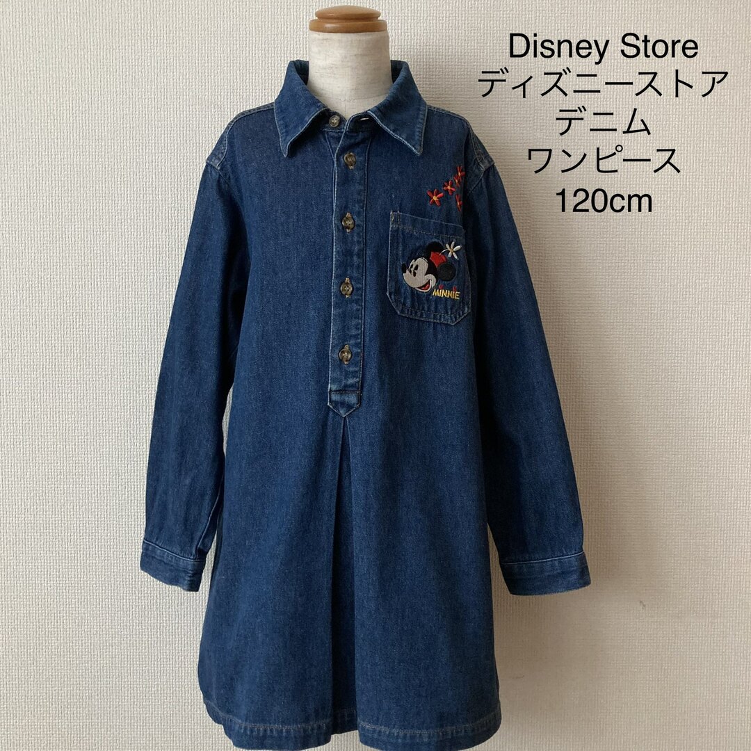 Disney(ディズニー)のDisney Store ディズニーストア デニム ワンピース ミニー 120 キッズ/ベビー/マタニティのキッズ服女の子用(90cm~)(ワンピース)の商品写真