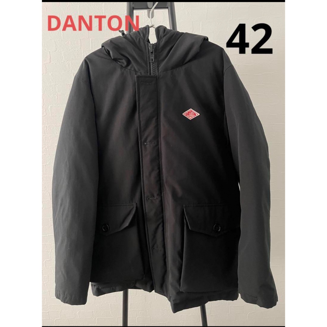 値下げ中！【完売品】DANTON　フーデッドダウンジャケット　ブラック　42