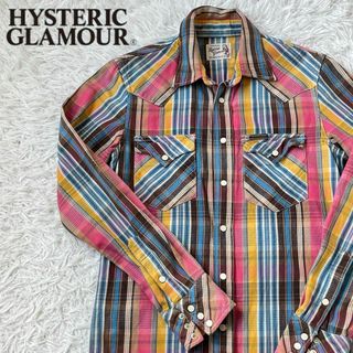 hysteric ヒステリックグラマー　７丈チェックシャツ 綿 夏 Lサイズ