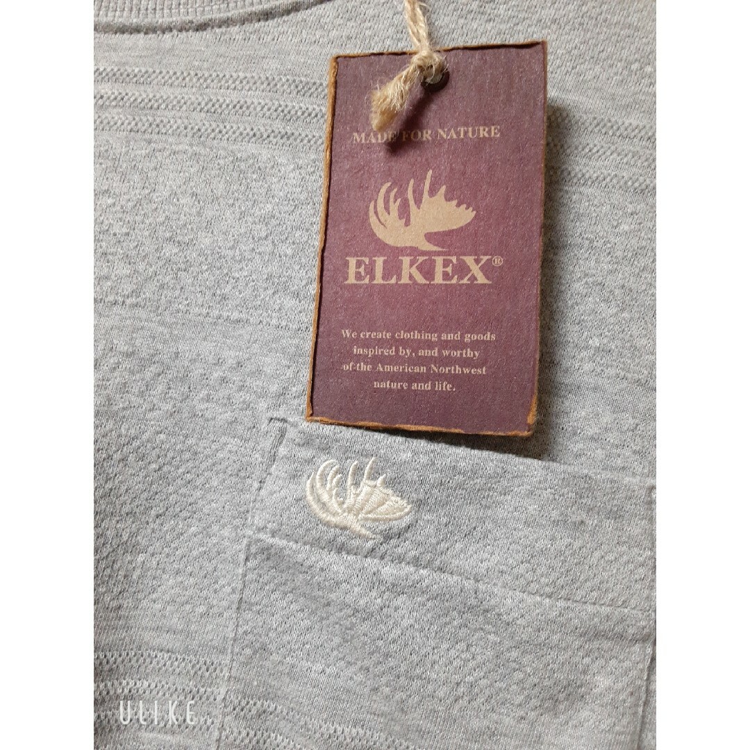 ELKEX♡メンズ半袖TシャツM　ライトグレー　新品未使用 メンズのトップス(Tシャツ/カットソー(半袖/袖なし))の商品写真